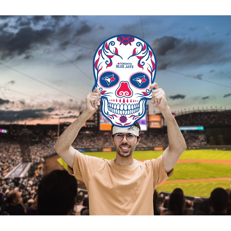 Skull Logo – Big Head – Official MLB – Toronto Blue Jays – Foam Core Cutout