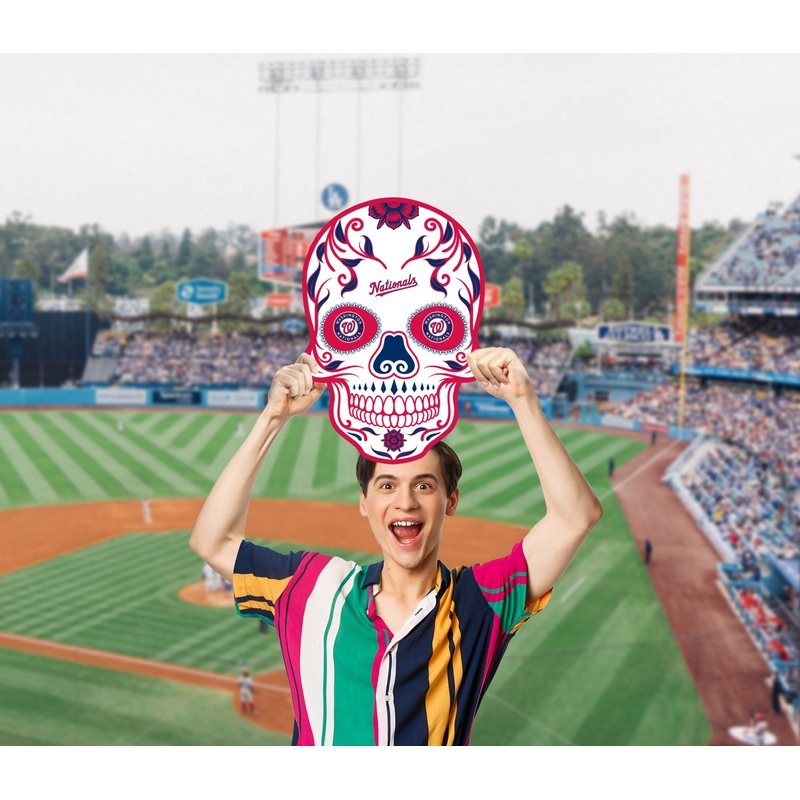 Skull Logo – Big Head – Official MLB – Washington Nationals – Foam Core Cutout