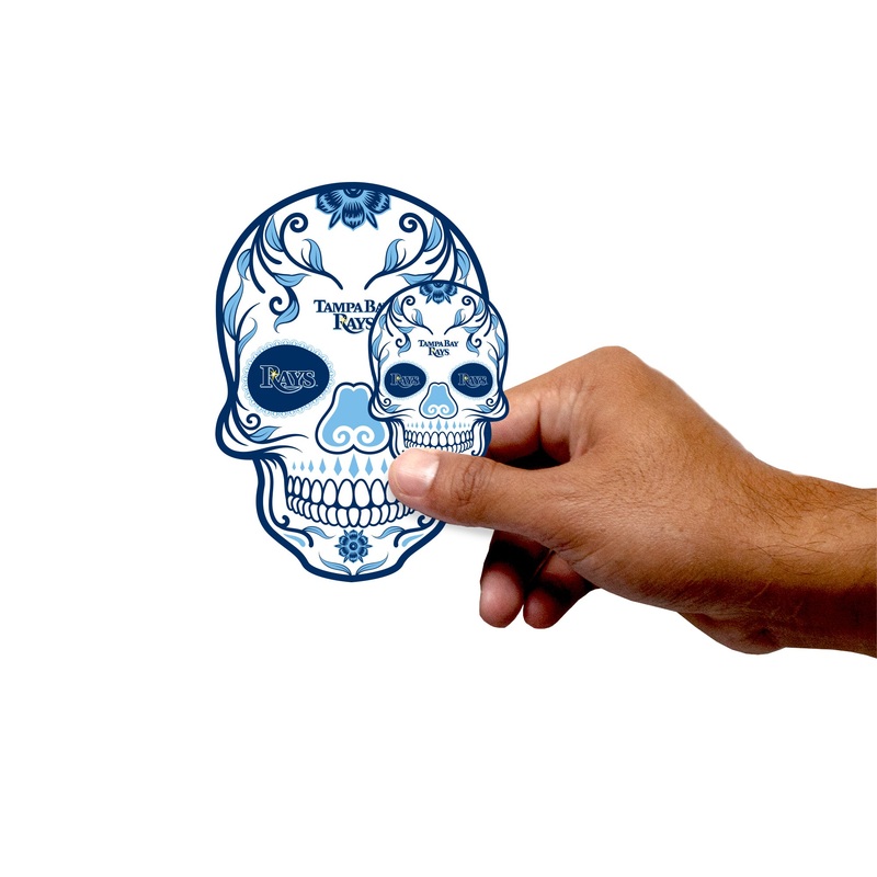 Tampa Bay Rays – 5 Sugar Skull Logo Minis (Mixed Sizes) – Official MLB – Reusable Vinyl Decals