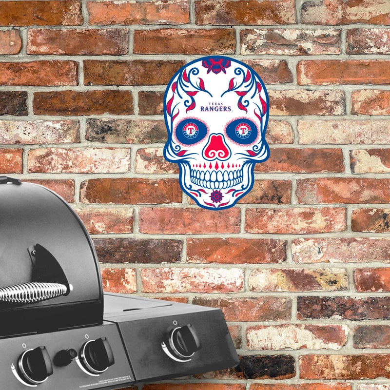 Texas Rangers – Sugar Skull Logo – Outdoor Wall Decals – Official MLB – Scratch Resistant Alumigraphics Smooth