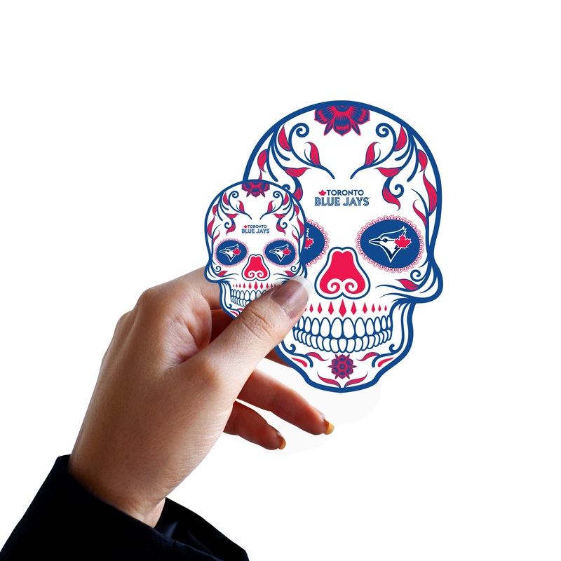 Toronto Blue Jays – 5 Sugar Skull Logo Minis (Mixed Sizes) – Official MLB – Reusable Vinyl Decals