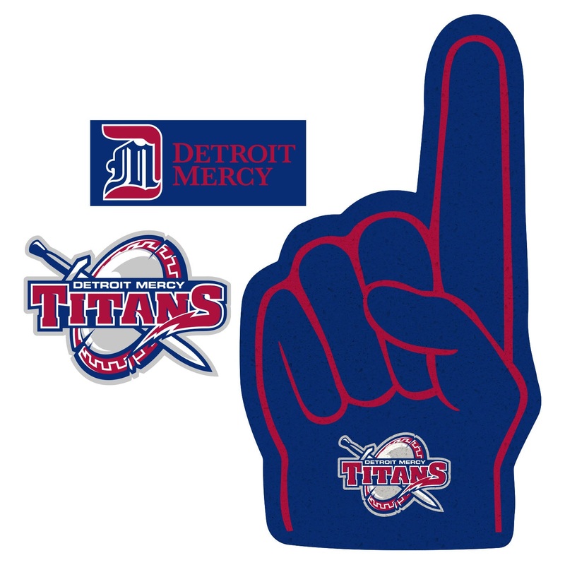 Detroit Mercy Titans – RealBig Foam Finger Collection – Official NCAA – Reusable Vinyl Wall Decals