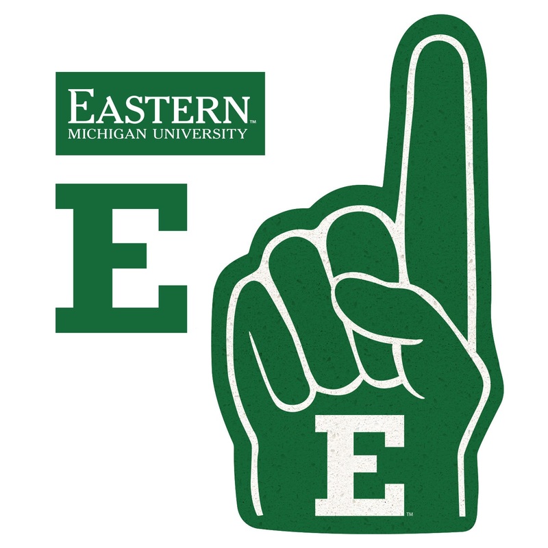 Eastern Michigan Eagles – RealBig Foam Finger Collection – Official NCAA – Reusable Vinyl Wall Decals