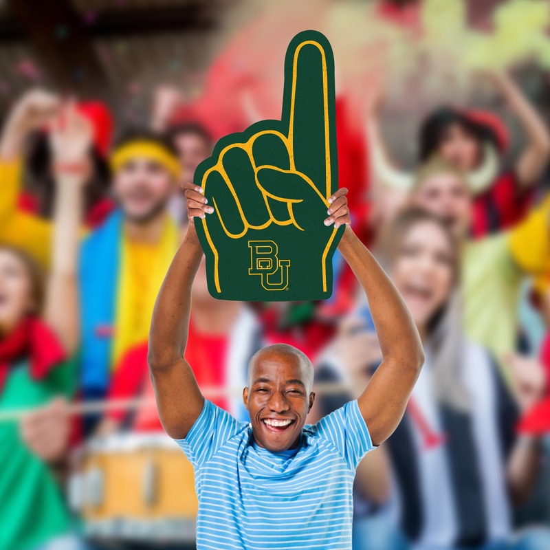 Foam Finger – Big Head – Official NCAA – Baylor Bears – Foam Core Cutout