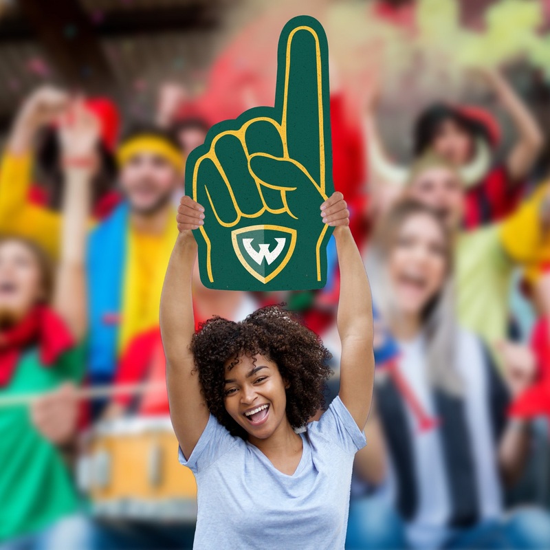 Foam Finger – Big Head – Official NCAA – Wayne State Warriors – Foam Core Cutout