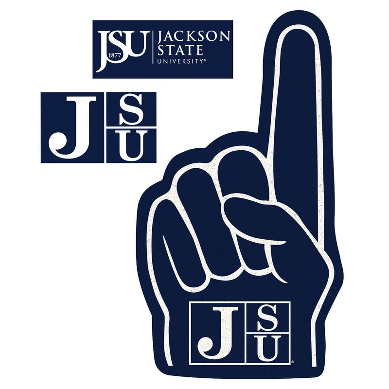 Jackson State Tigers – RealBig Foam Finger Collection – Official NCAA – Reusable Vinyl Wall Decals