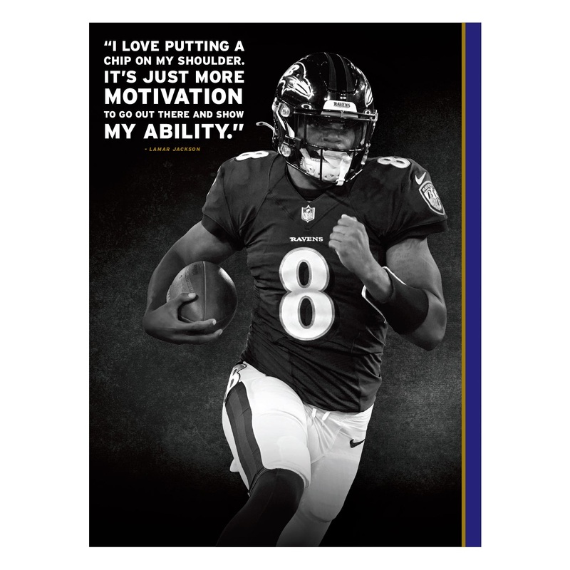 Lamar Jackson – Inspirational – Peel & Stick Poster – Official NFL – Baltimore Ravens – Reusable Vinyl Wall Decal #1