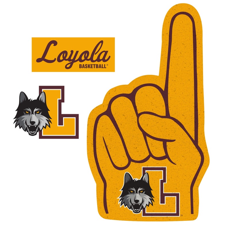 Loyola Chicago Ramblers – RealBig Foam Finger Collection – Official NCAA – Reusable Vinyl Wall Decals