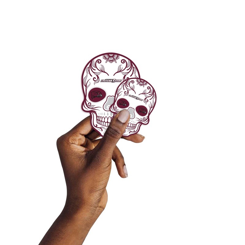 Maryland Eastern Shore Hawks – 5 Sugar Skull Logo Minis (Mixed Sizes) – Official NCAA – Reusable Vinyl Decals