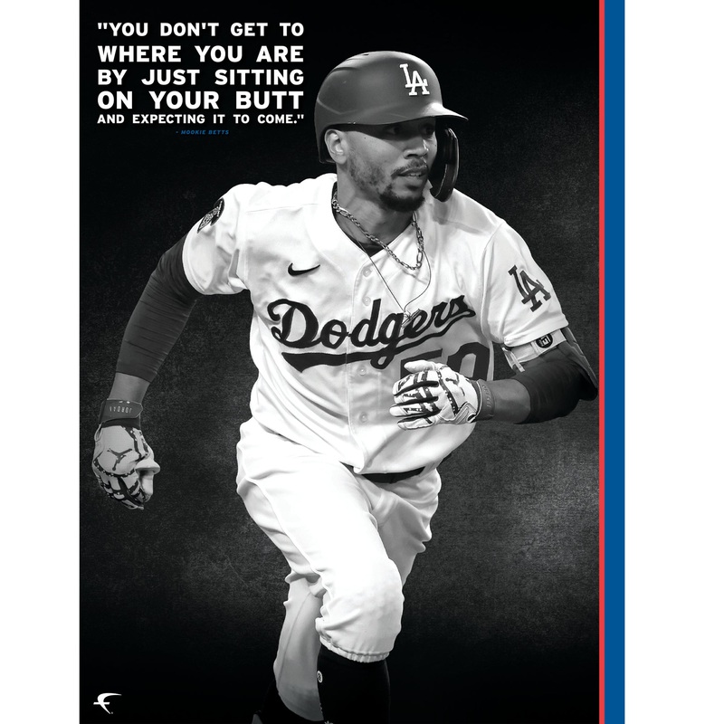Mookie Betts – Inspirational – Peel & Stick Poster – Official MLB – Los Angeles Dodgers – Reusable Vinyl Wall Decal
