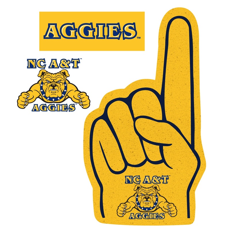 North Carolina A&T Aggies – RealBig Foam Finger Collection – Official NCAA – Reusable Vinyl Wall Decals
