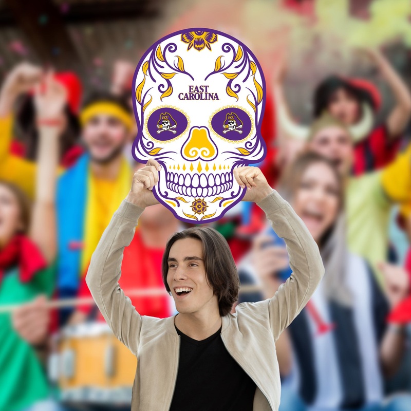 Skull – Big Head – Official NCAA – East Carolina Pirates – Foam Core Cutout