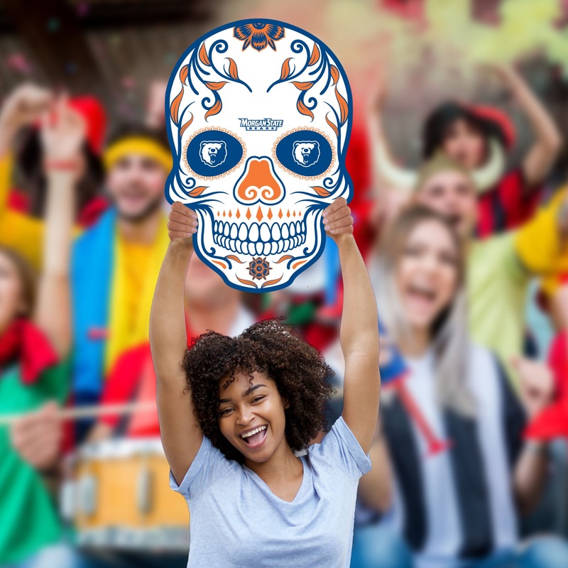 Skull – Big Head – Official NCAA – Morgan State Bears – Foam Core Cutout