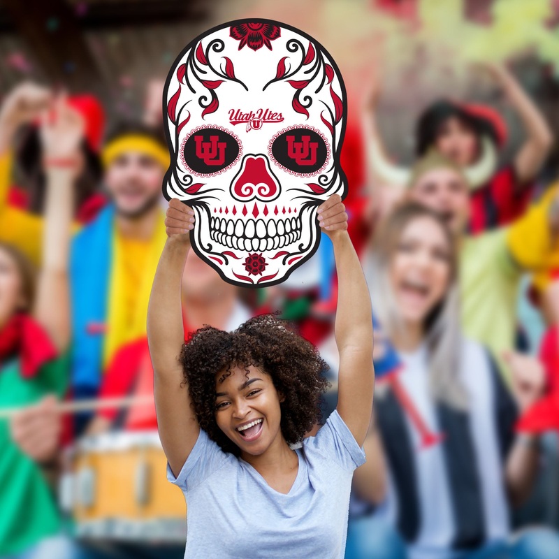 Skull – Big Head – Official NCAA – Utah Utes – Foam Core Cutout