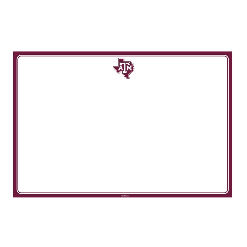 Texas A&M Aggies – Dry Erase Whiteboard – Official NCAA – Reusable Vinyl Wall Decal