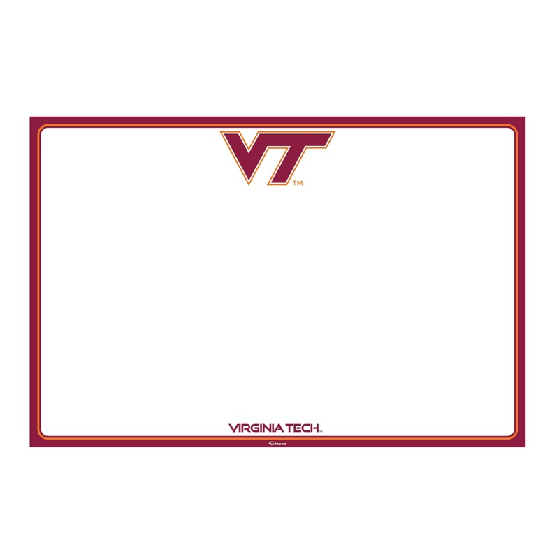 Virginia Tech Hokies – Dry Erase Whiteboard – Official NCAA – Reusable Vinyl Wall Decal