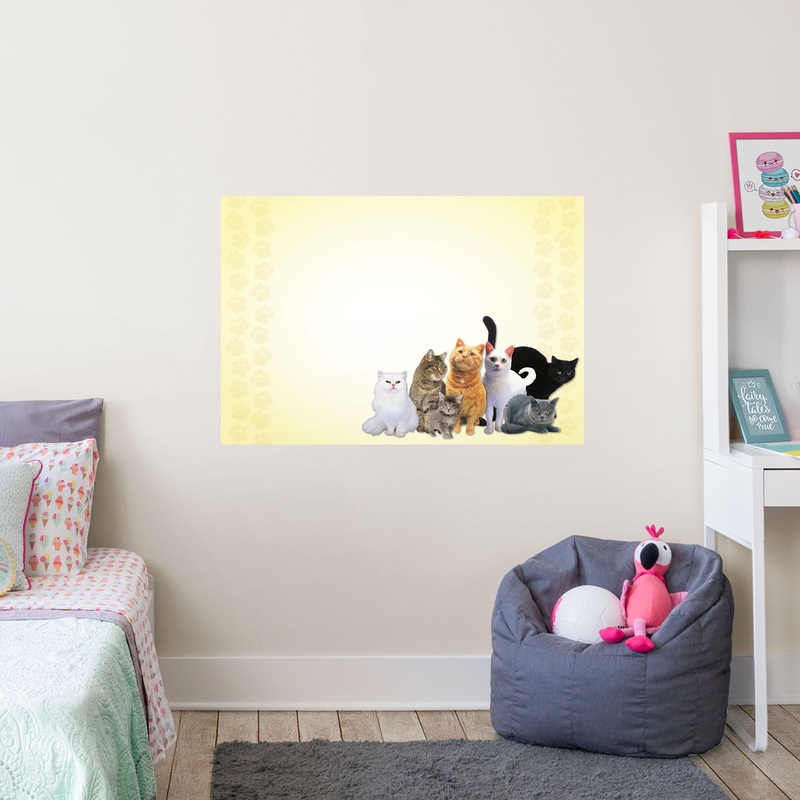 Whiteboard: Kitties – Removable Dry Erase Vinyl Decal