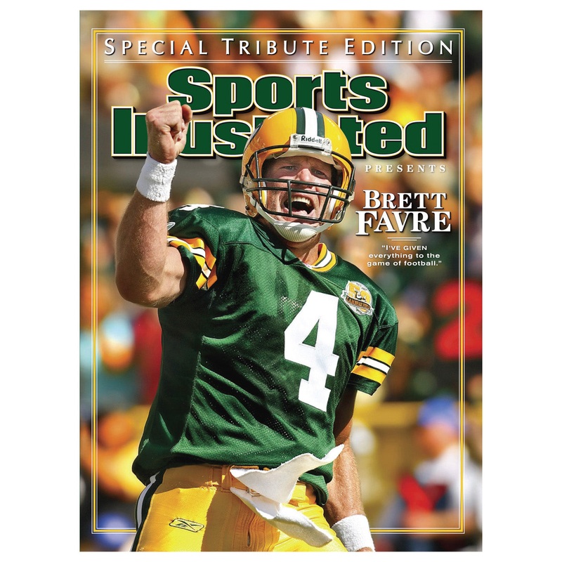 Brett Favre – Special Tribute Edition Sports Illustrated Cover – Peel & Stick Poster – Official NFL – Green Bay Packers – Reusable Vinyl Wall Decal