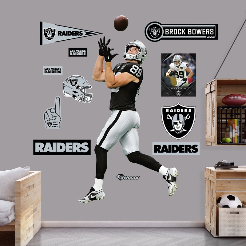 Brock Bowers – RealBig Catch Collection – Official NFL – Las Vegas Raiders – Reusable Vinyl Wall Decals