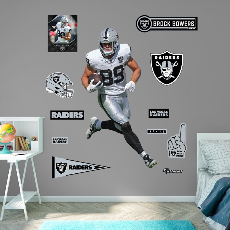 Brock Bowers – RealBig Collection – Official NFL – Las Vegas Raiders – Reusable Vinyl Wall Decals