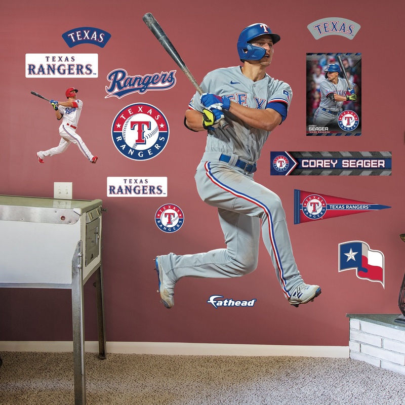 Corey Seager – RealBig Collection – Official MLB – Texas Rangers – Reusable Vinyl Wall Decals #1