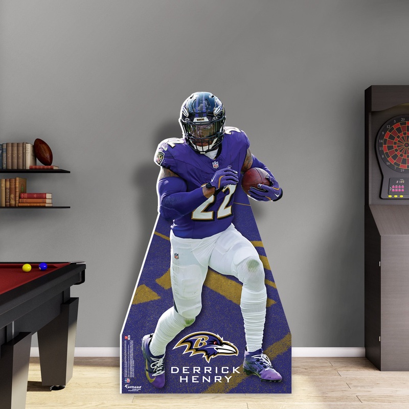 Derrick Henry – Life-Size Stand Out – Official NFL – Baltimore Ravens – Foam Core Cutout