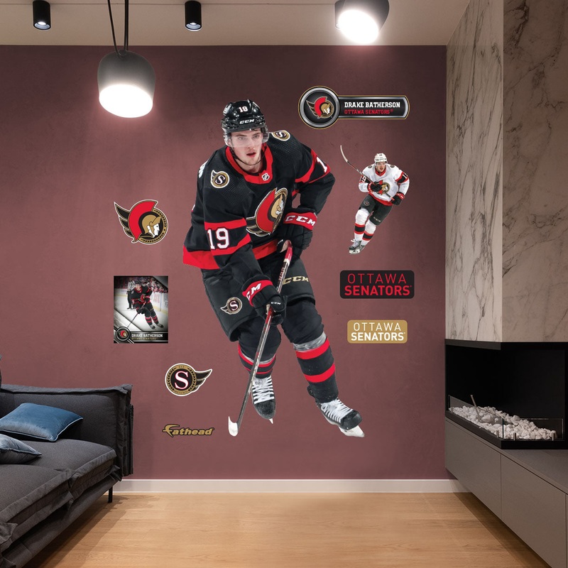 Drake Batherson – RealBig Collection – Official NHL – Ottawa Senators – Reusable Vinyl Wall Decals