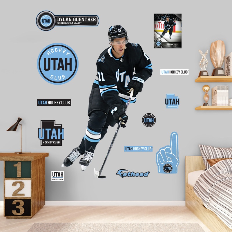 Dylan Guenther – RealBig Collection – Official NHL – Utah Mammoth – Reusable Vinyl Wall Decals