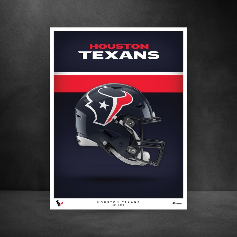 Houston Texans – Helmet Series – Peel & Stick Poster – Official NFL – Reusable Vinyl Wall Decal