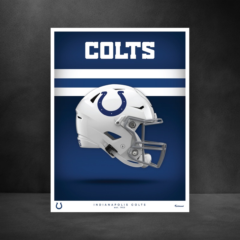 Indianapolis Colts – Helmet Series – Peel & Stick Poster – Official NFL – Reusable Vinyl Wall Decal