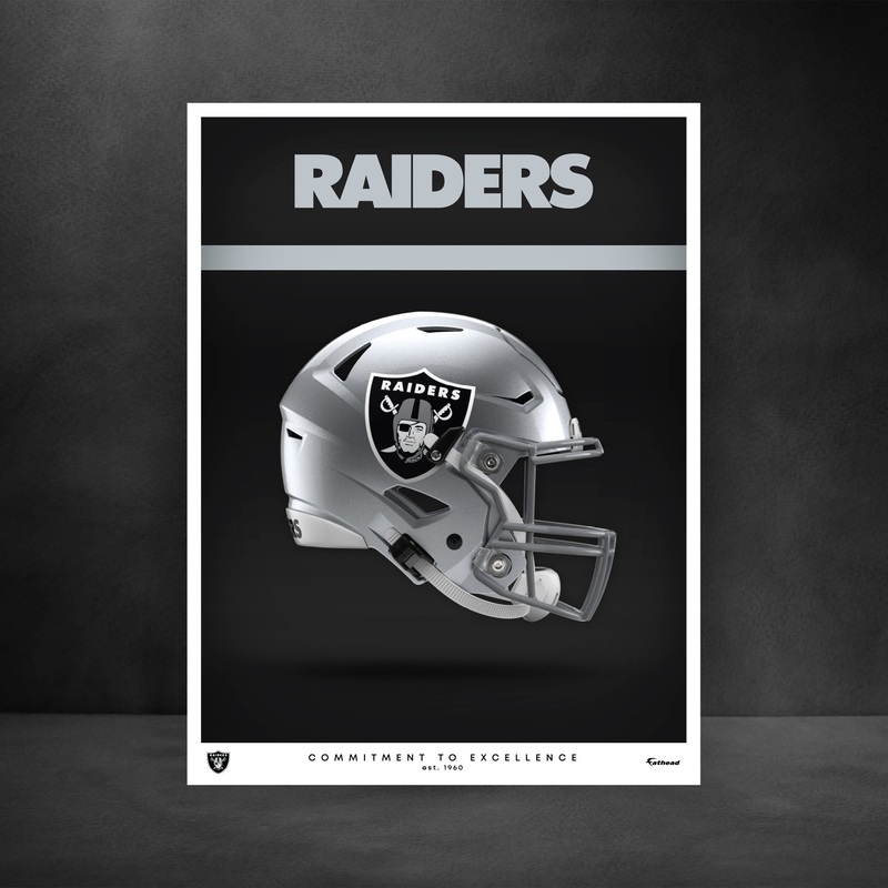 Las Vegas Raiders – Helmet Series – Peel & Stick Poster – Official NFL – Reusable Vinyl Wall Decal