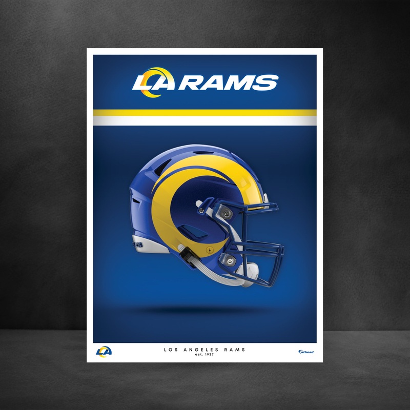 Los Angeles Rams – Helmet Series – Peel & Stick Poster – Official NFL – Reusable Vinyl Wall Decal