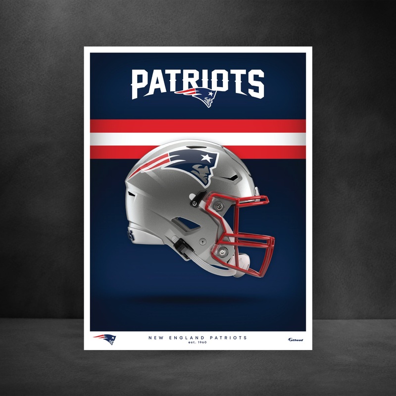 New England Patriots – Helmet Series – Peel & Stick Poster – Official NFL – Reusable Vinyl Wall Decal