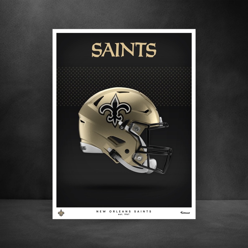 New Orleans Saints – Helmet Series – Peel & Stick Poster – Official NFL – Reusable Vinyl Wall Decal