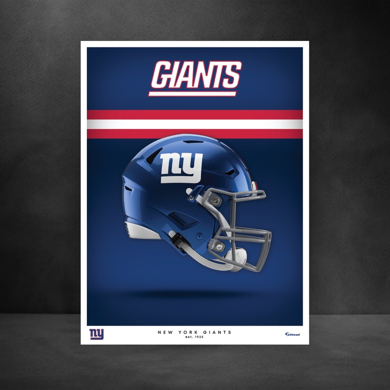 New York Giants – Helmet Series – Peel & Stick Poster – Official NFL – Reusable Vinyl Wall Decal