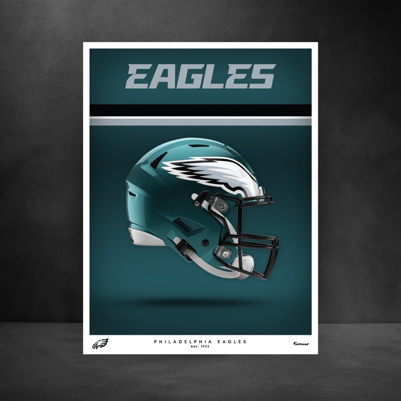 Philadelphia Eagles – Helmet Series – Peel & Stick Poster – Official NFL – Reusable Vinyl Wall Decal