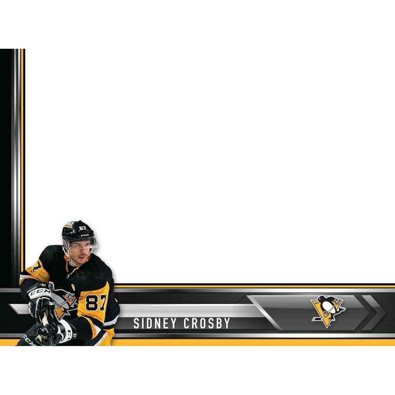 Pittsburgh Penguins – Sidney Crosby – Dry Erase Whiteboard – Official NHL – Reusable Vinyl Wall Decal