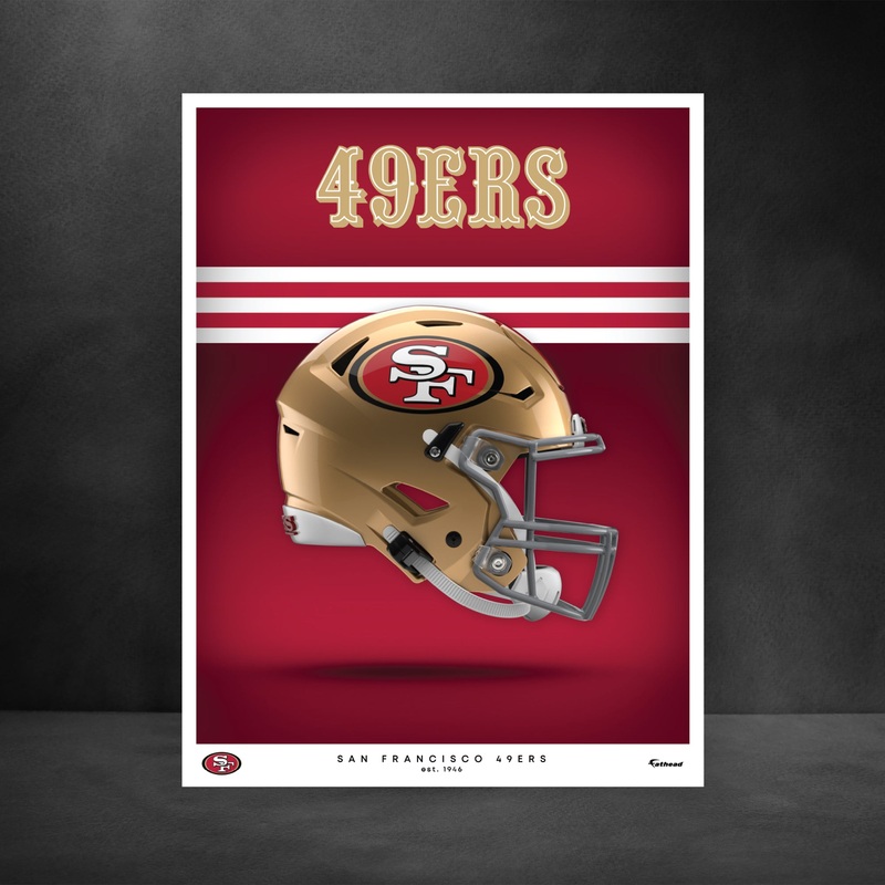 San Francisco 49ers – Helmet Series – Peel & Stick Poster – Official NFL – Reusable Vinyl Wall Decal