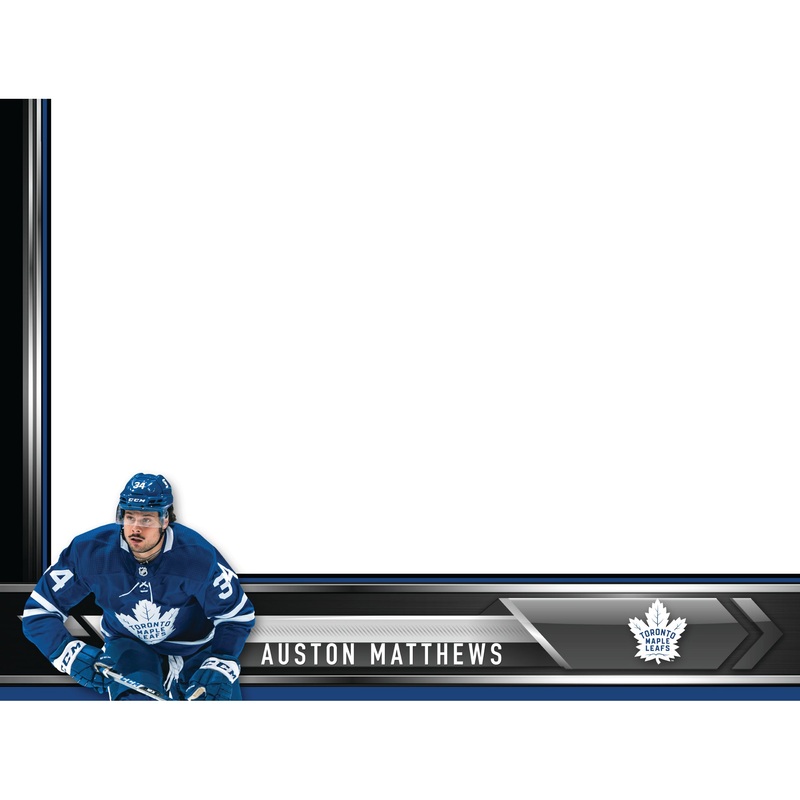 Toronto Maple Leafs – Auston Matthews – Dry Erase Whiteboard – Official NHL – Reusable Vinyl Wall Decal