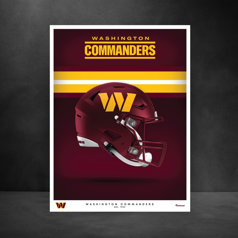 Washington Commanders – Helmet Series – Peel & Stick Poster – Official NFL – Reusable Vinyl Wall Decal