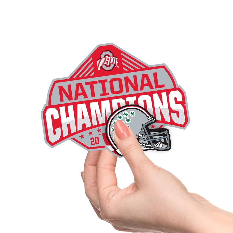 2024 National Football Champions – Logo Minis – Official NCAA – Ohio State Buckeyes – Reusable Vinyl Decals