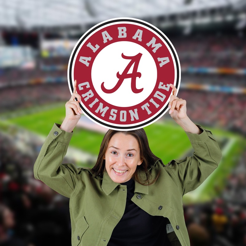 Alabama Crimson Tide Logo – Big Head – Official NCAA – Foam Core Cutout