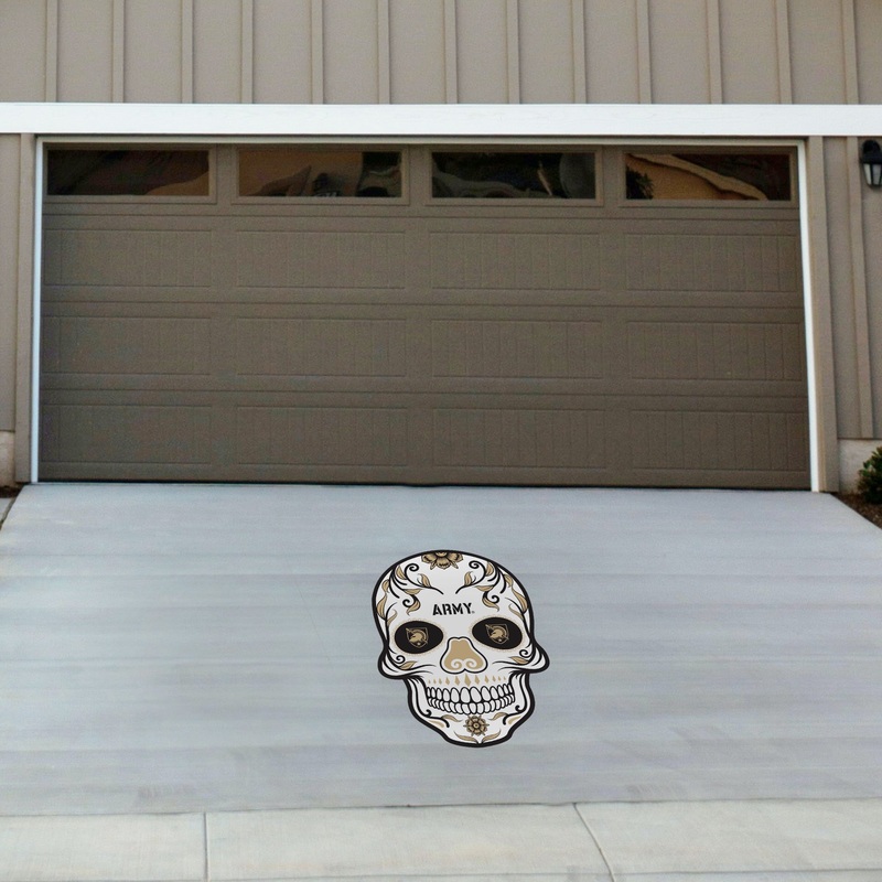 Army Black Knights – Sugar Skull – Outdoor Floor Decal – Official NCAA – Scratch Resistant Alumigraphics Grip