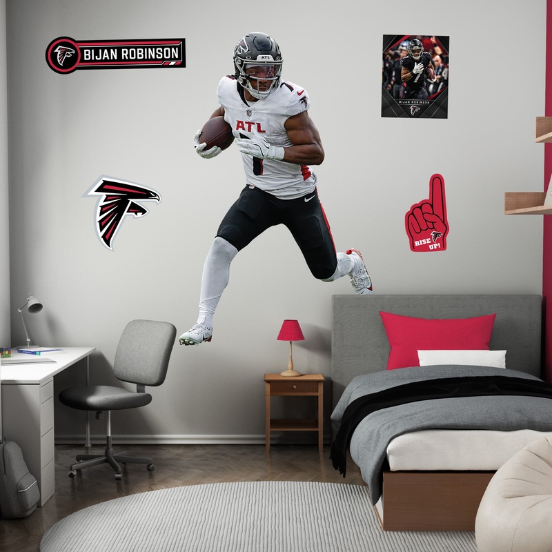 Bijan Robinson – Realbig Away Collection – Official NFL – Atlanta Falcons – Reusable Vinyl Wall Decals