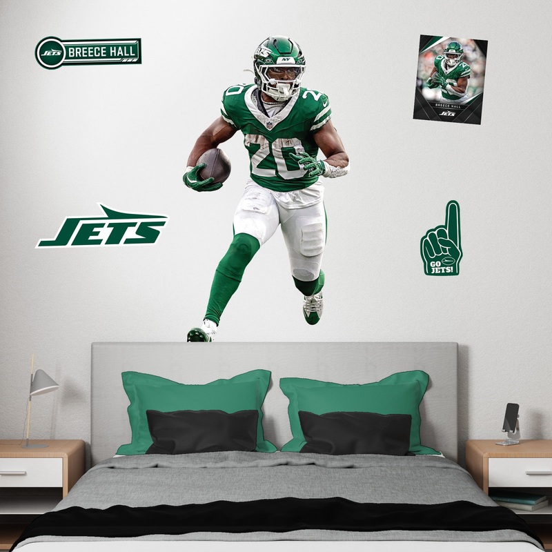 Breece Hall – Realbig Collection – Official NFL – New York Jets – Reusable Vinyl Wall Decals