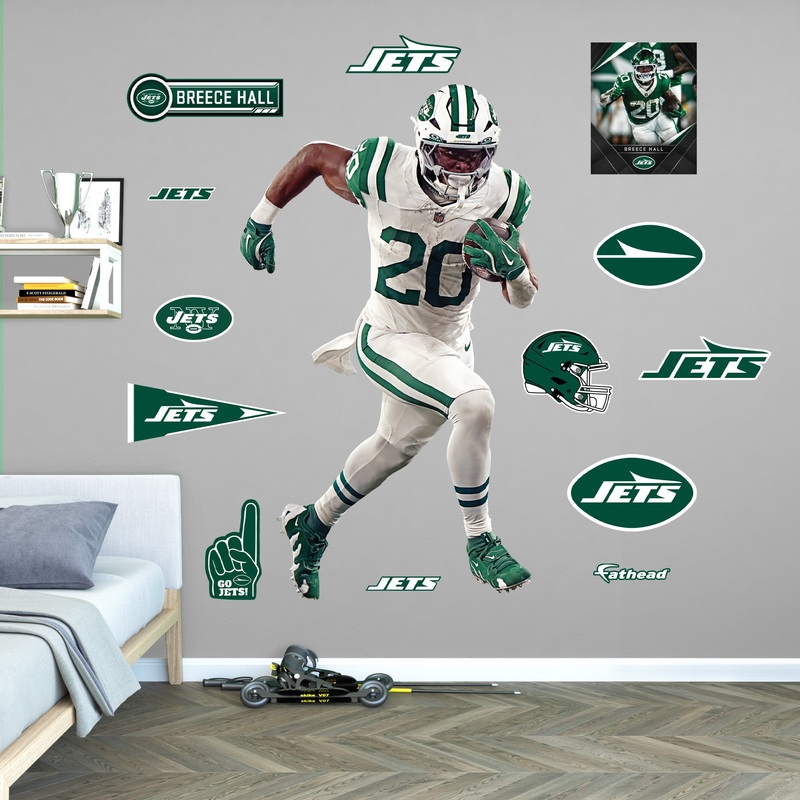 Breece Hall – RealBig Throwback Collection – Official NFL – New York Jets – Reusable Vinyl Wall Decals #2