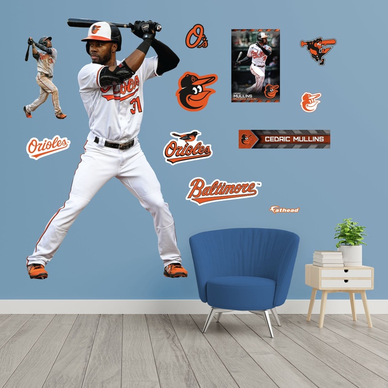 Cedric Mullins – RealBig Collection – Official MLB – Baltimore Orioles – Reusable Vinyl Wall Decals