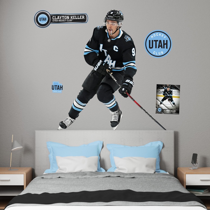 Clayton Keller – Realbig Collection – Official NHL – Utah Mammoth – Reusable Vinyl Wall Decals