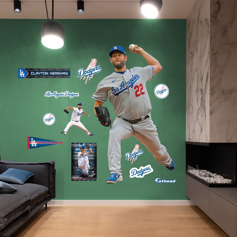 Clayton Kershaw – RealBig Collection – Official MLB – Los Angeles Dodgers – Reusable Vinyl Wall Decals #3