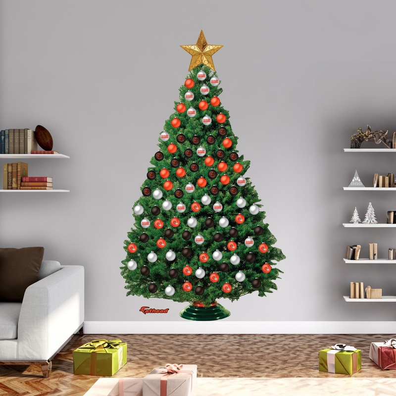 Cleveland Browns – Decorate Your Own Christmas Tree – Official NFL – Reusable Vinyl Wall Decals